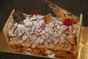 Exemple de bûche de Noël d'une boulangerie-pâtisserie près de Namur